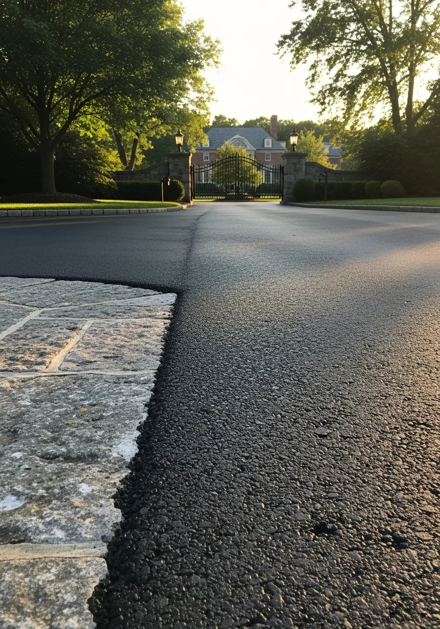 Close-up of professional craftwork on a Villanova estate property entrance.