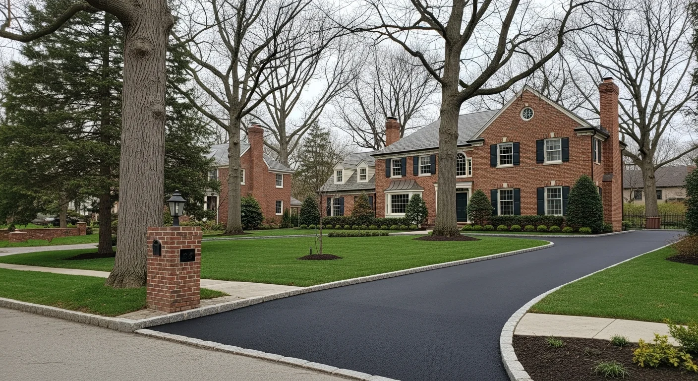 Stately Villanova home with manicured landscaping and brick exterior on a quiet residential street.